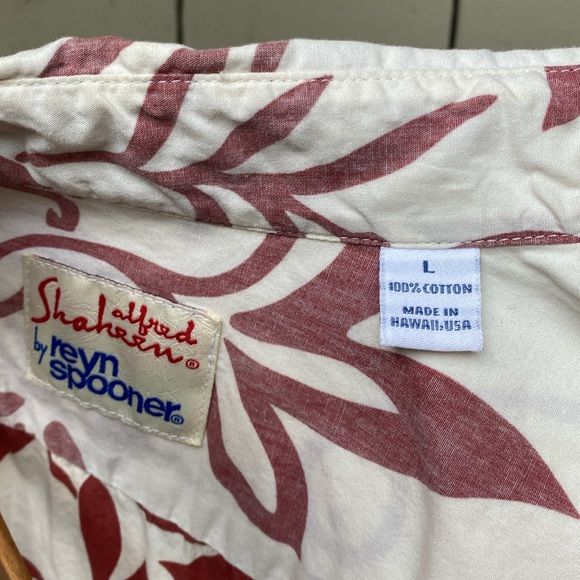 RARE ‼️ ALFRED SHAHEEN X REYN SPOONER Men’s L collared Hawaiian shirt - Picture 7 of 8